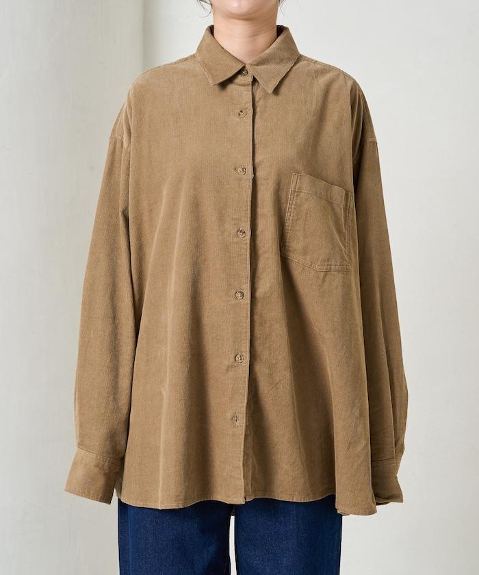 燈芯絨寬鬆襯衫