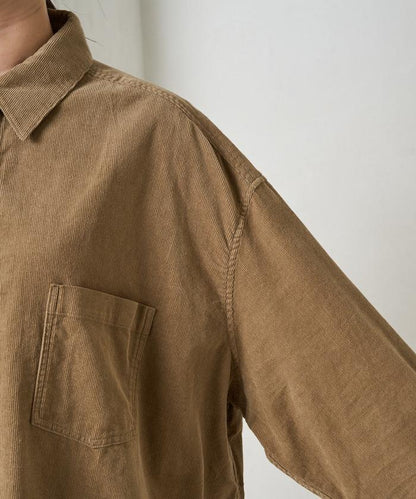 燈芯絨寬鬆襯衫
