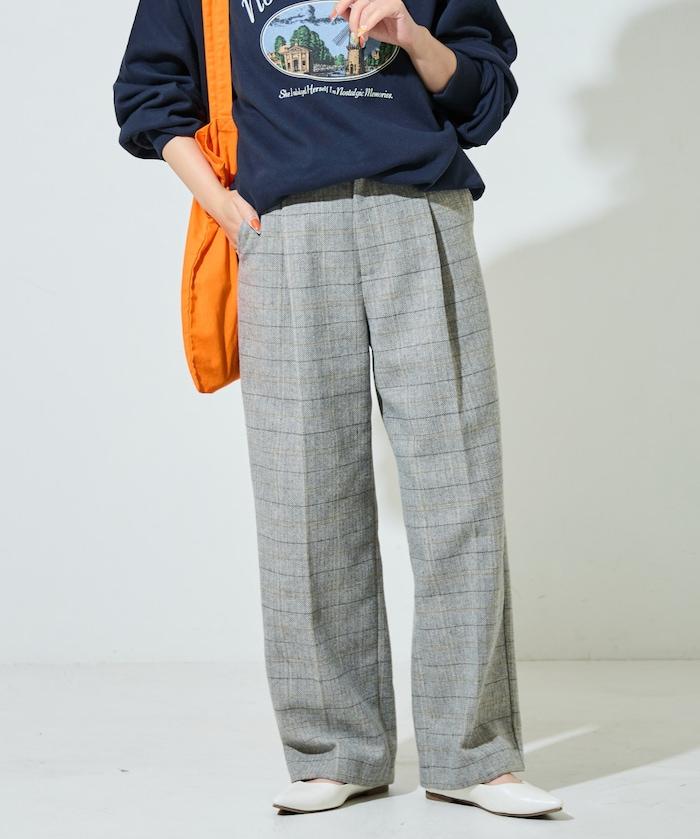 人字紋格子長褲（可搭配套裝）