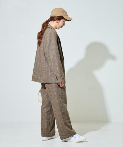 人字紋格子長褲（可搭配套裝）