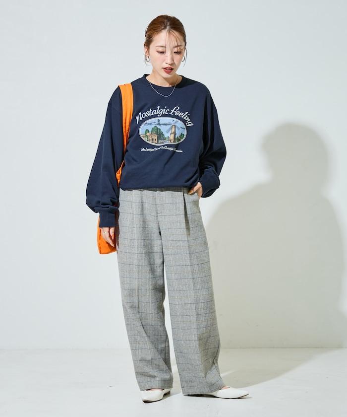 人字紋格子長褲（可搭配套裝）