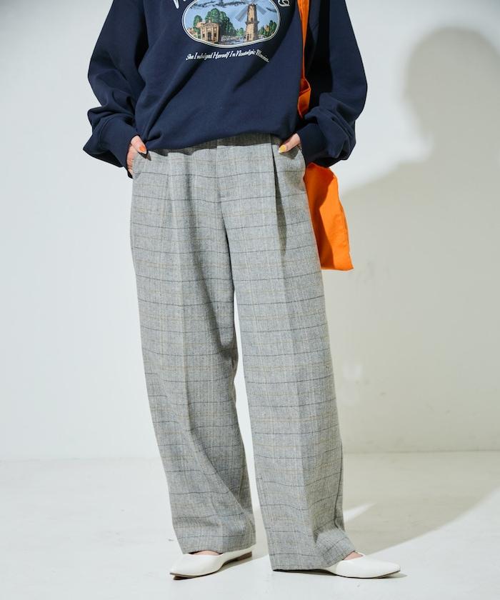 人字紋格子長褲（可搭配套裝）