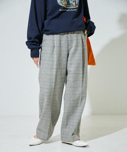 人字紋格子長褲（可搭配套裝）