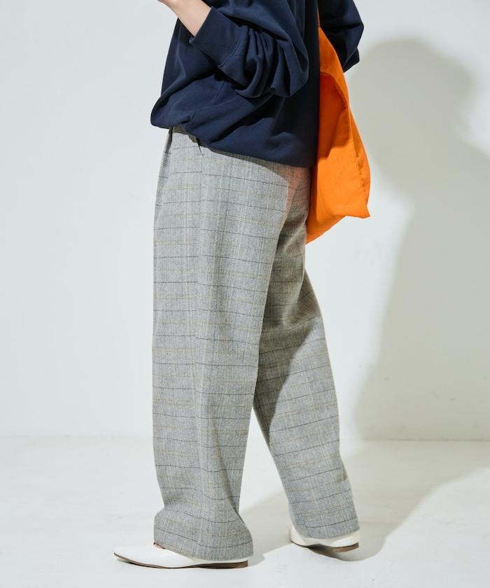 人字紋格子長褲（可搭配套裝）