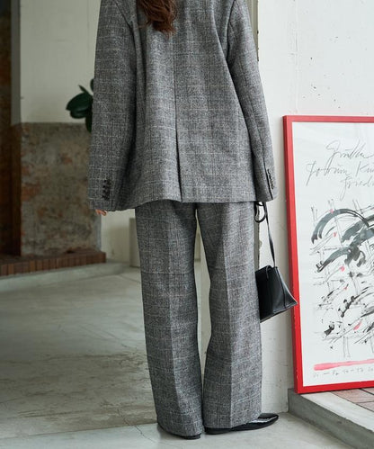 人字紋格子長褲（可搭配套裝）