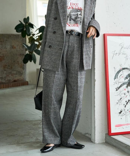 人字紋格子長褲（可搭配套裝）