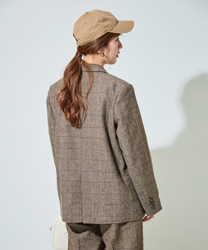 人字紋格子西裝外套（可搭配套裝）