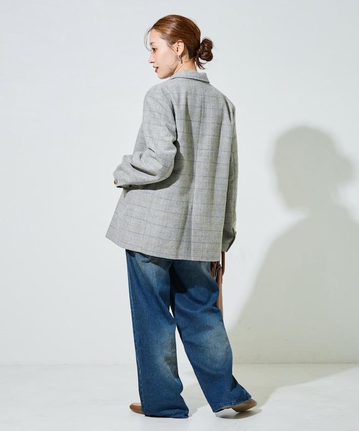 人字紋格子西裝外套（可搭配套裝）