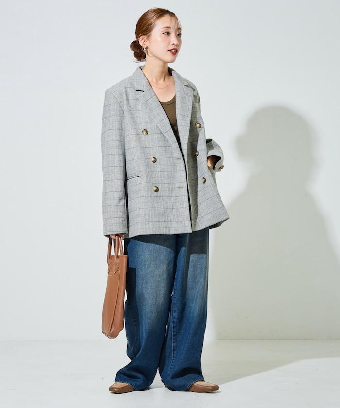 人字紋格子西裝外套（可搭配套裝）