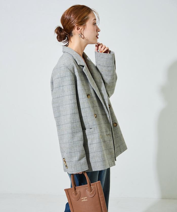 人字紋格子西裝外套（可搭配套裝）