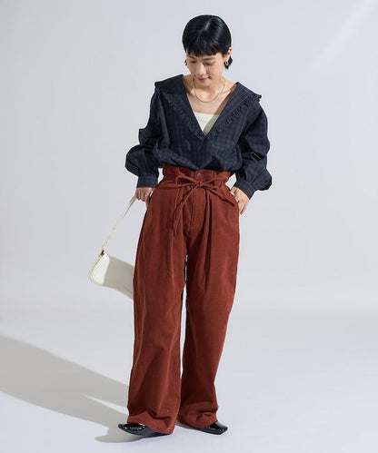 格紋水手領襯衫