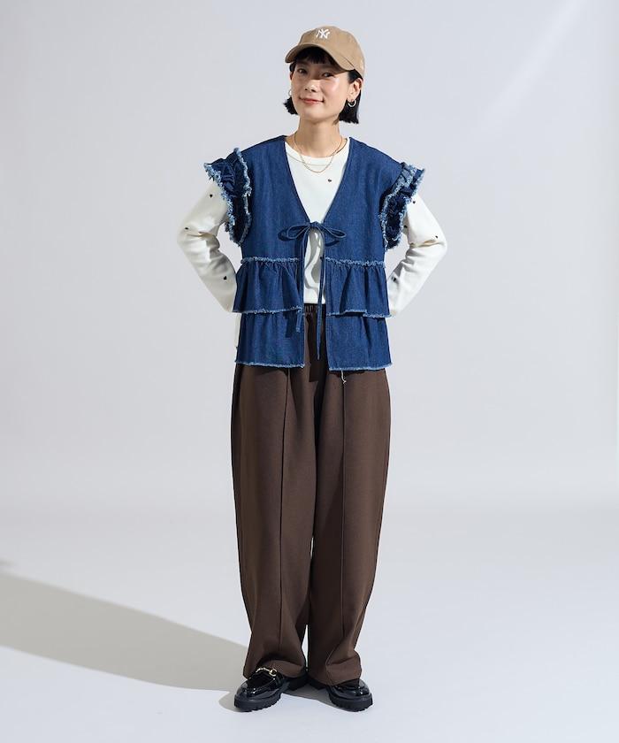 LANATEC 弧形休閒長褲＜可搭配套裝＞