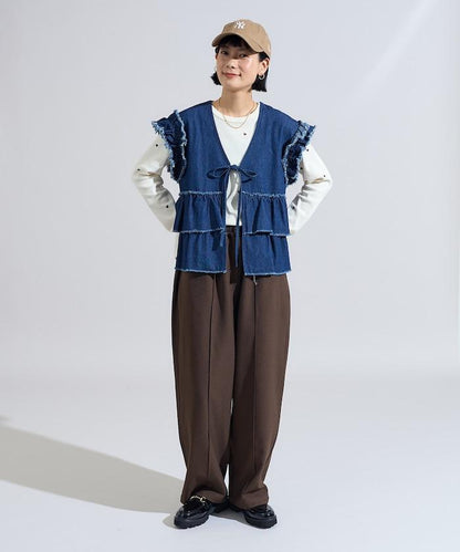 LANATEC 弧形休閒長褲＜可搭配套裝＞