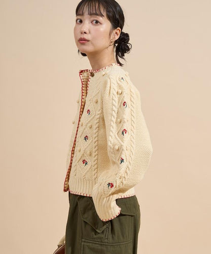 花卉刺繡開衫