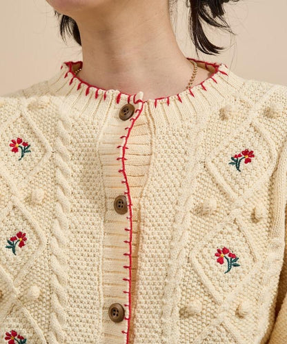 花卉刺繡開衫