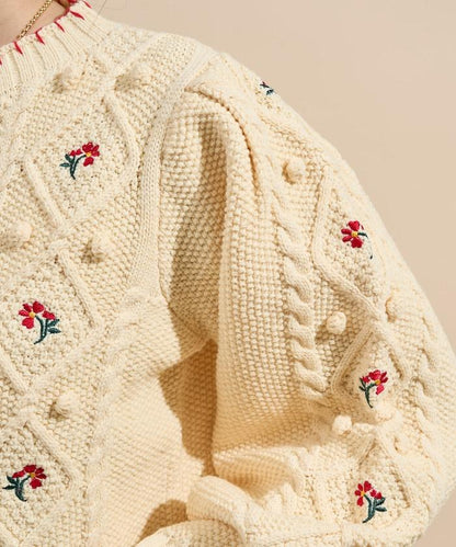 花卉刺繡開衫