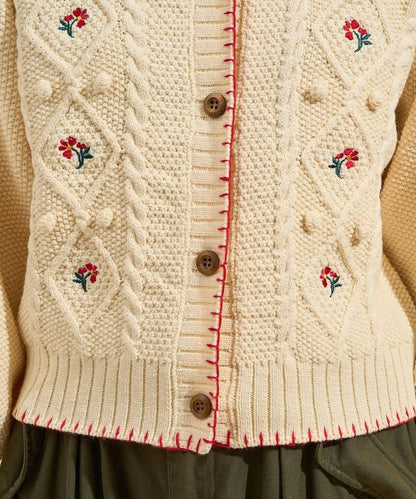花卉刺繡開衫