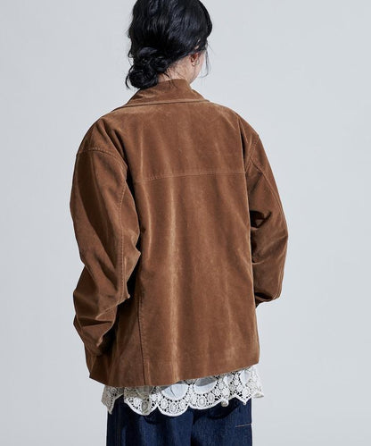 仿麂皮質感夾克