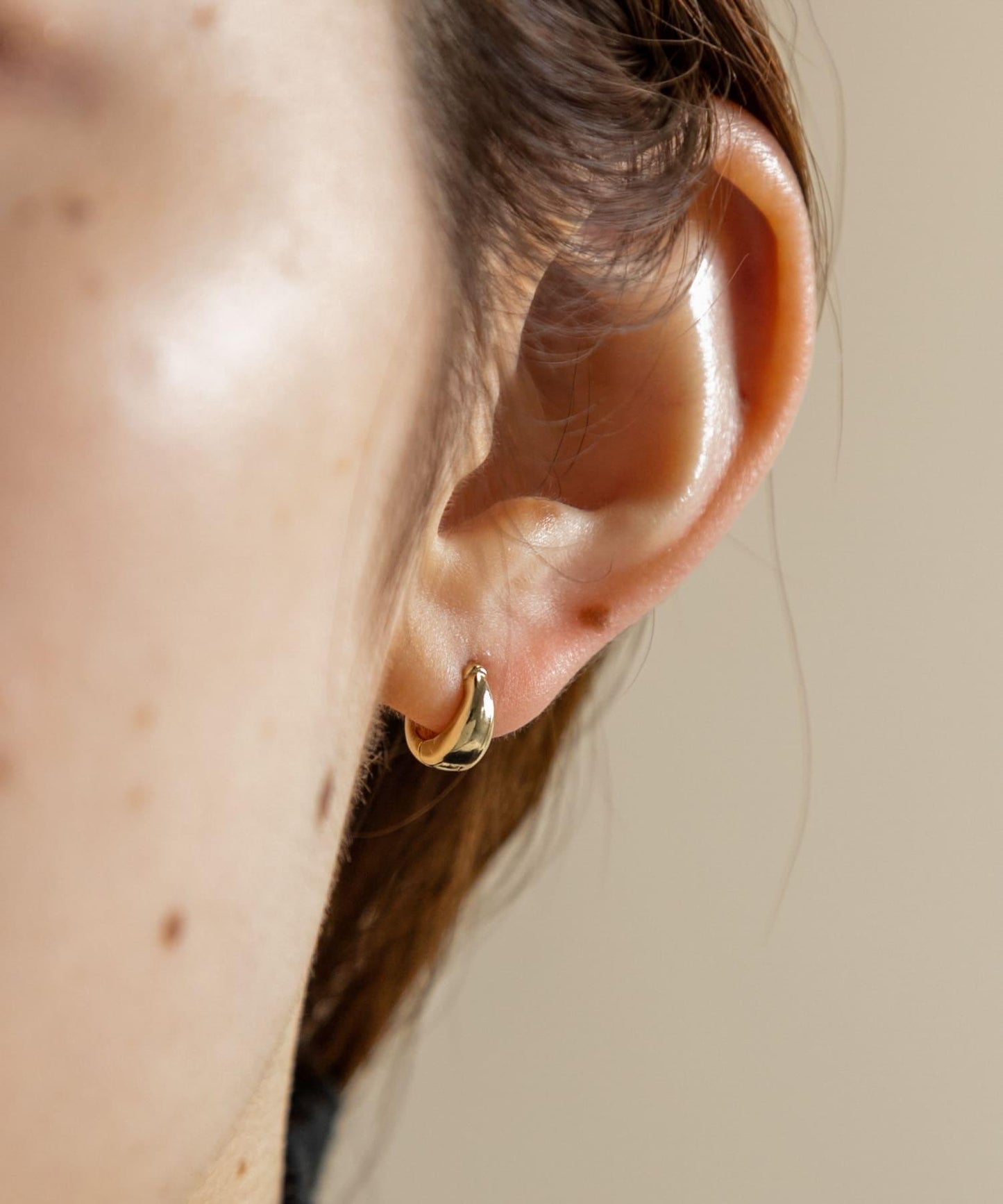 迷你水滴一觸式耳環