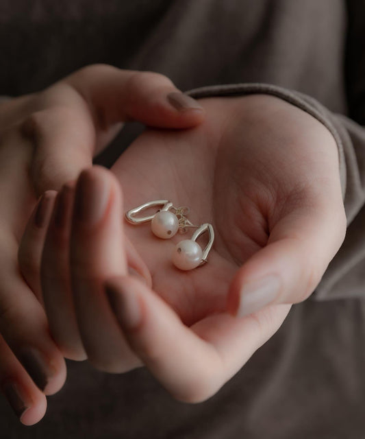 SMELLY so’珍珠水滴耳環