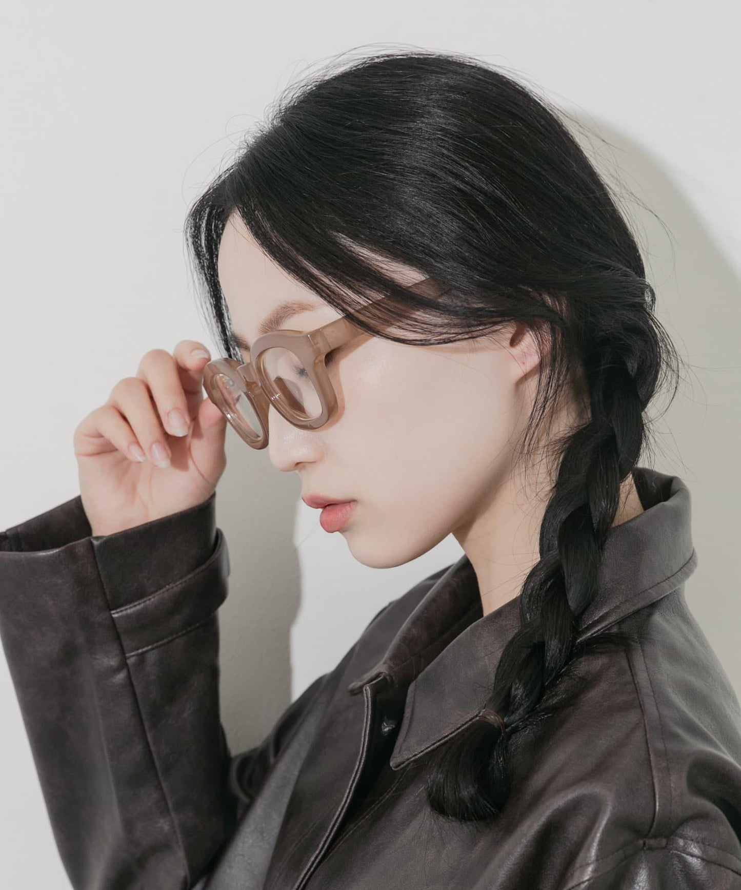 寬邊鏡框平光眼鏡