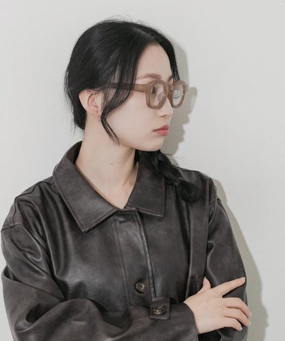 寬邊鏡框平光眼鏡