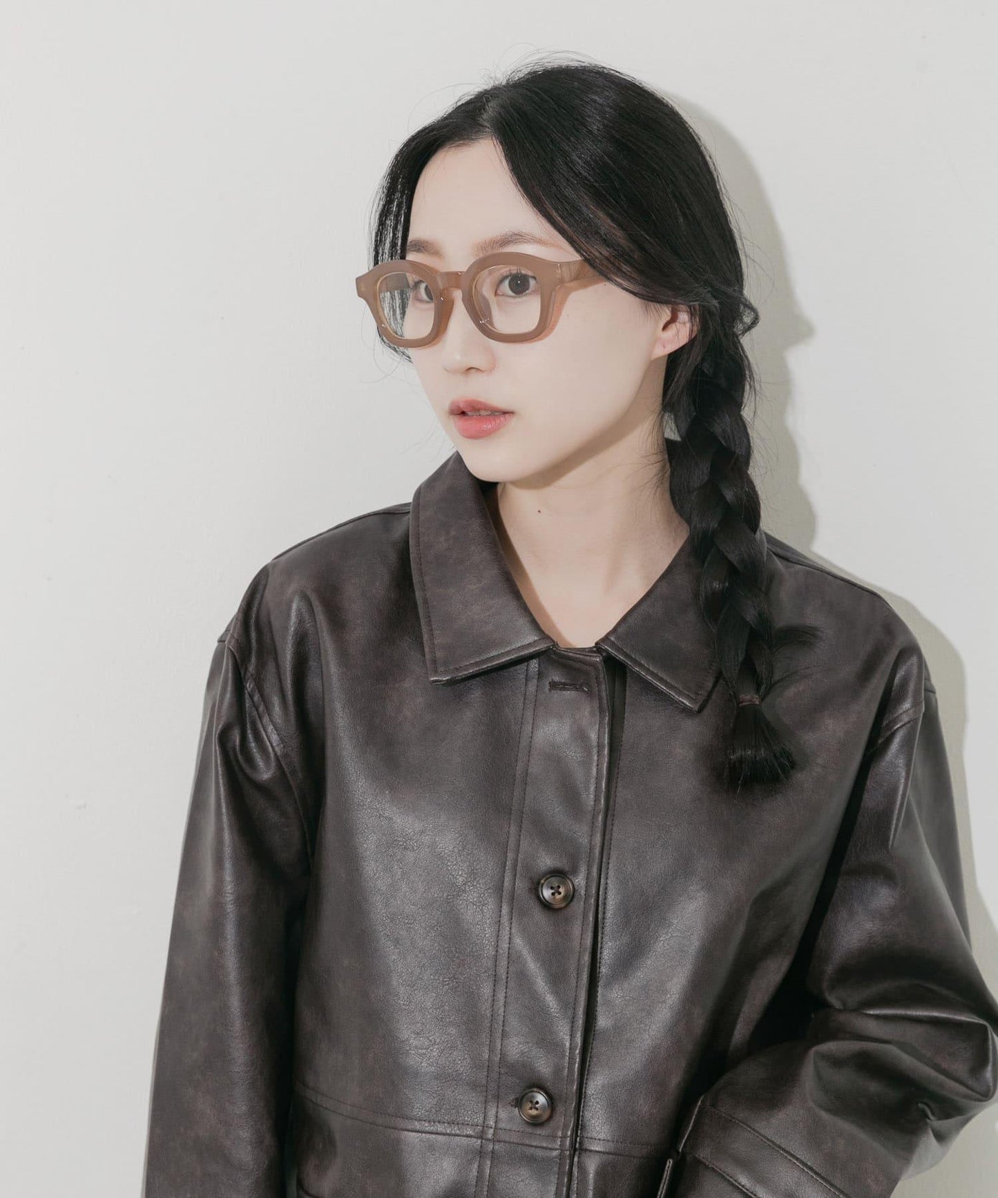 寬邊鏡框平光眼鏡