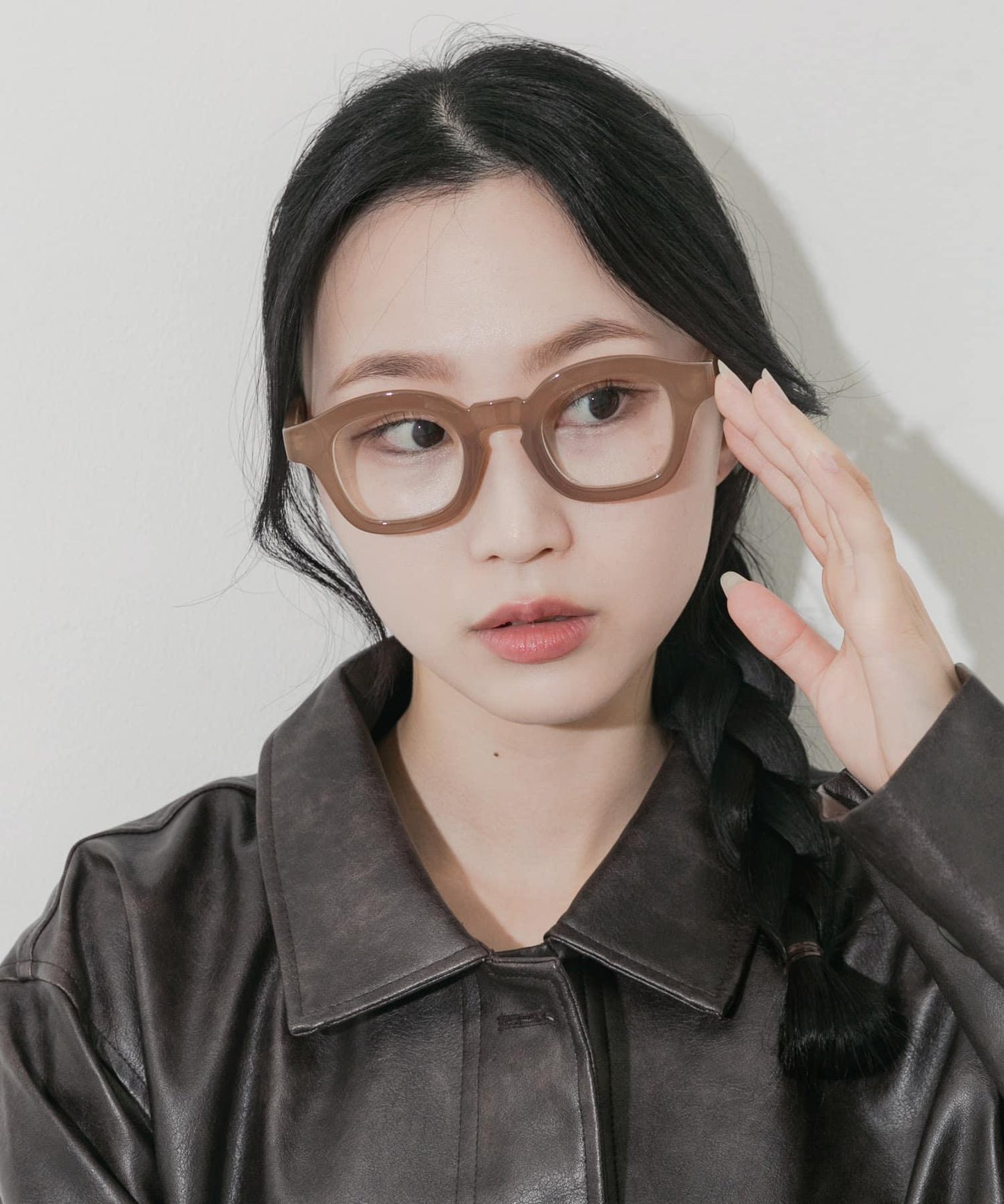 寬邊鏡框平光眼鏡
