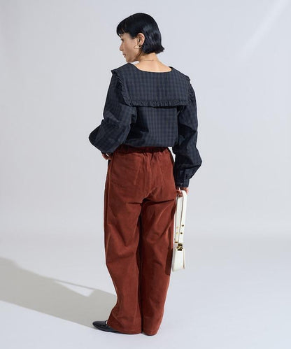 格紋水手領襯衫