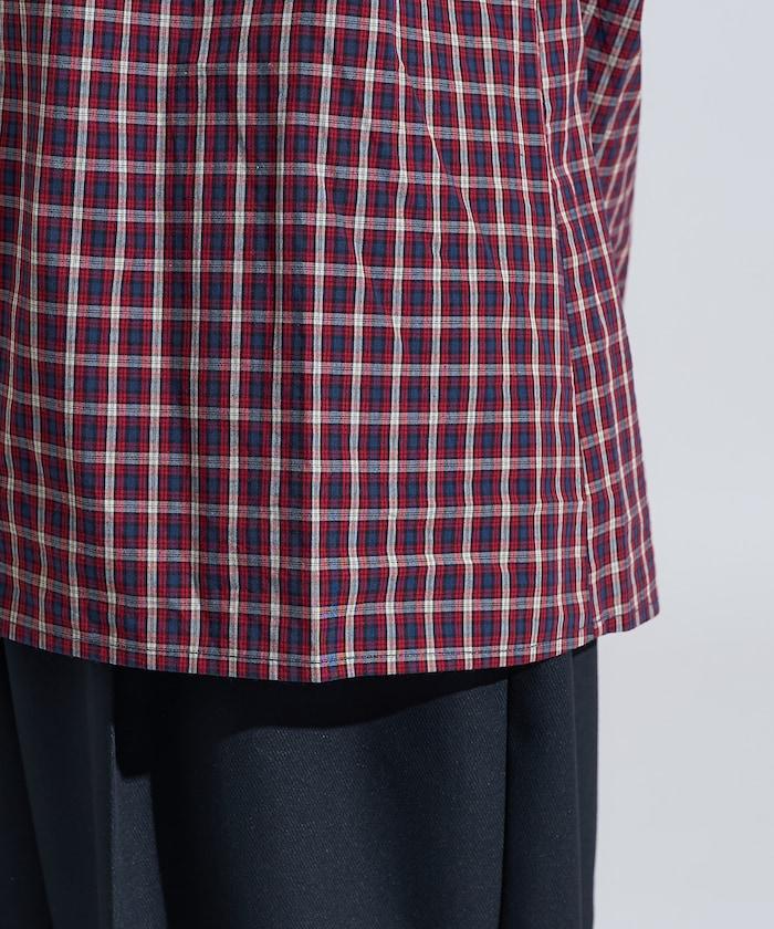 格紋水手領襯衫