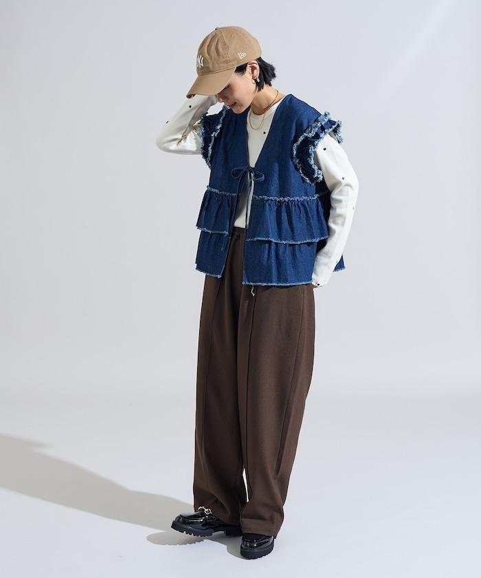 LANATEC 弧形休閒長褲＜可搭配套裝＞