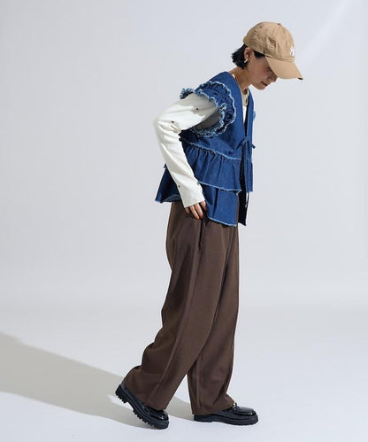 LANATEC 弧形休閒長褲＜可搭配套裝＞