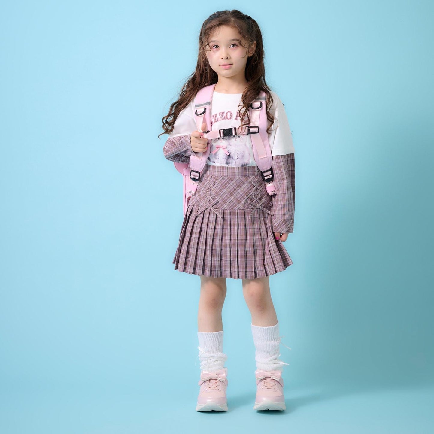 約21L 心形小包附帶蝴蝶結字母雙肩包