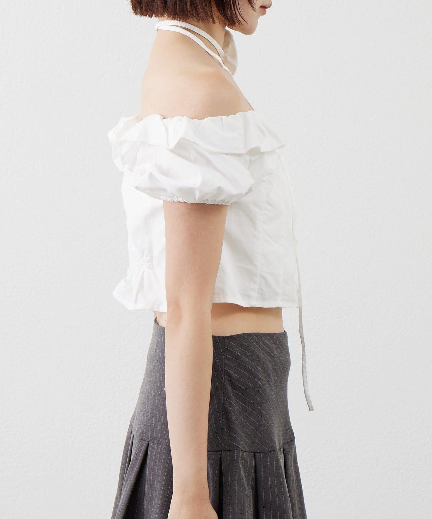 【mystic】[mline]玫瑰花頸帶襯衫