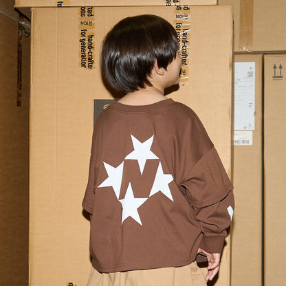 【MNCM】【正反兩穿】【舒適天竺棉】印花疊穿寬鬆T恤