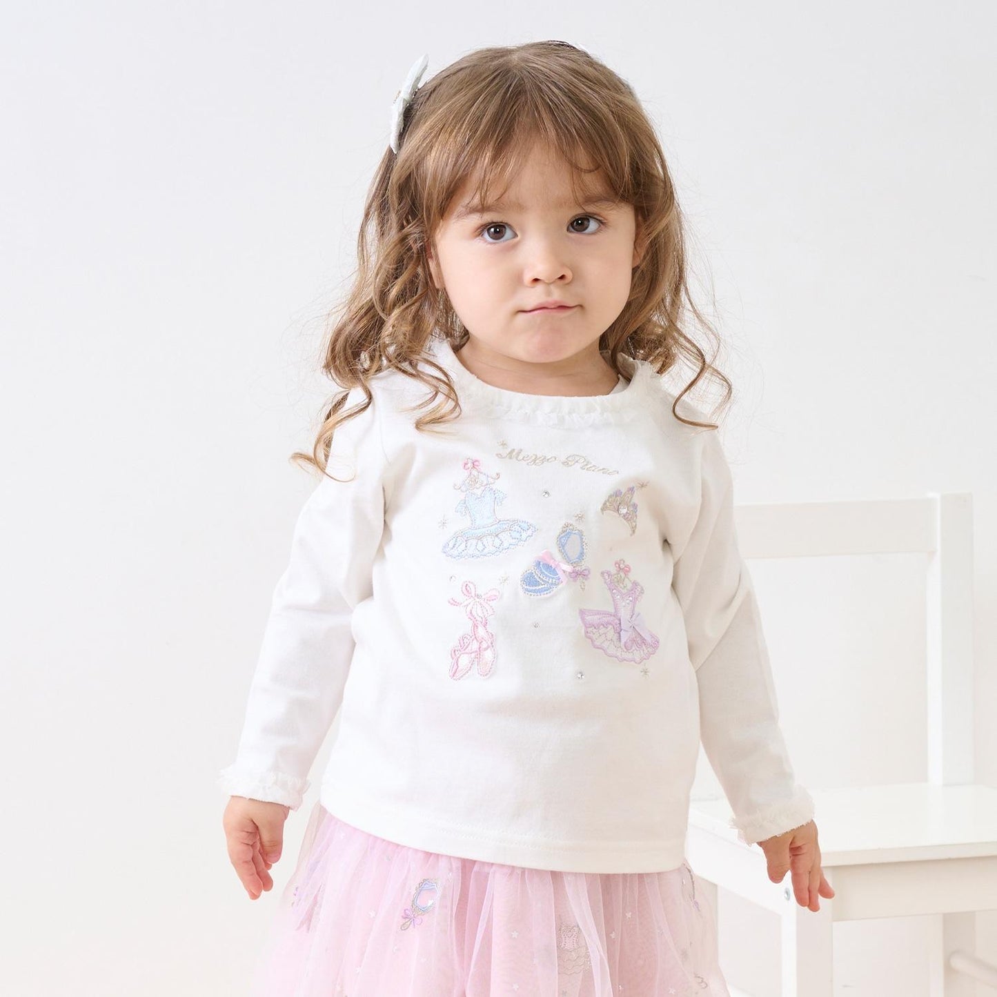 芭蕾刺繡長袖T恤