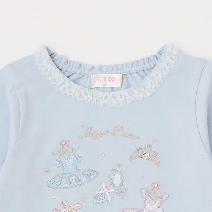 芭蕾刺繡長袖T恤