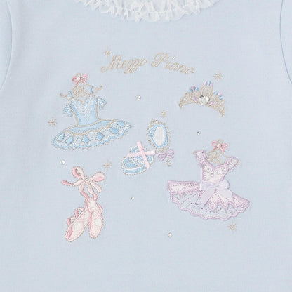 芭蕾刺繡長袖T恤