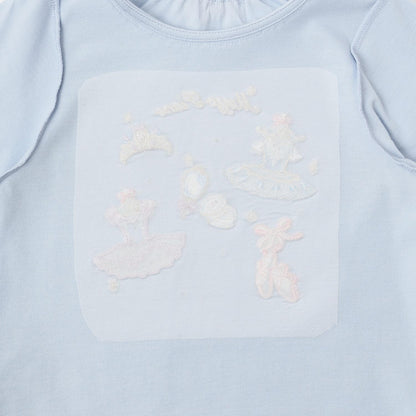 芭蕾刺繡長袖T恤