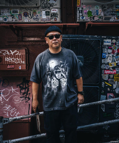 SAINT MICHAEL/GS_SS TEE/慘家-zange-/黑色