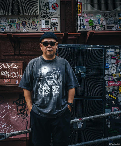 SAINT MICHAEL/GS_SS TEE/慘家-zange-/黑色