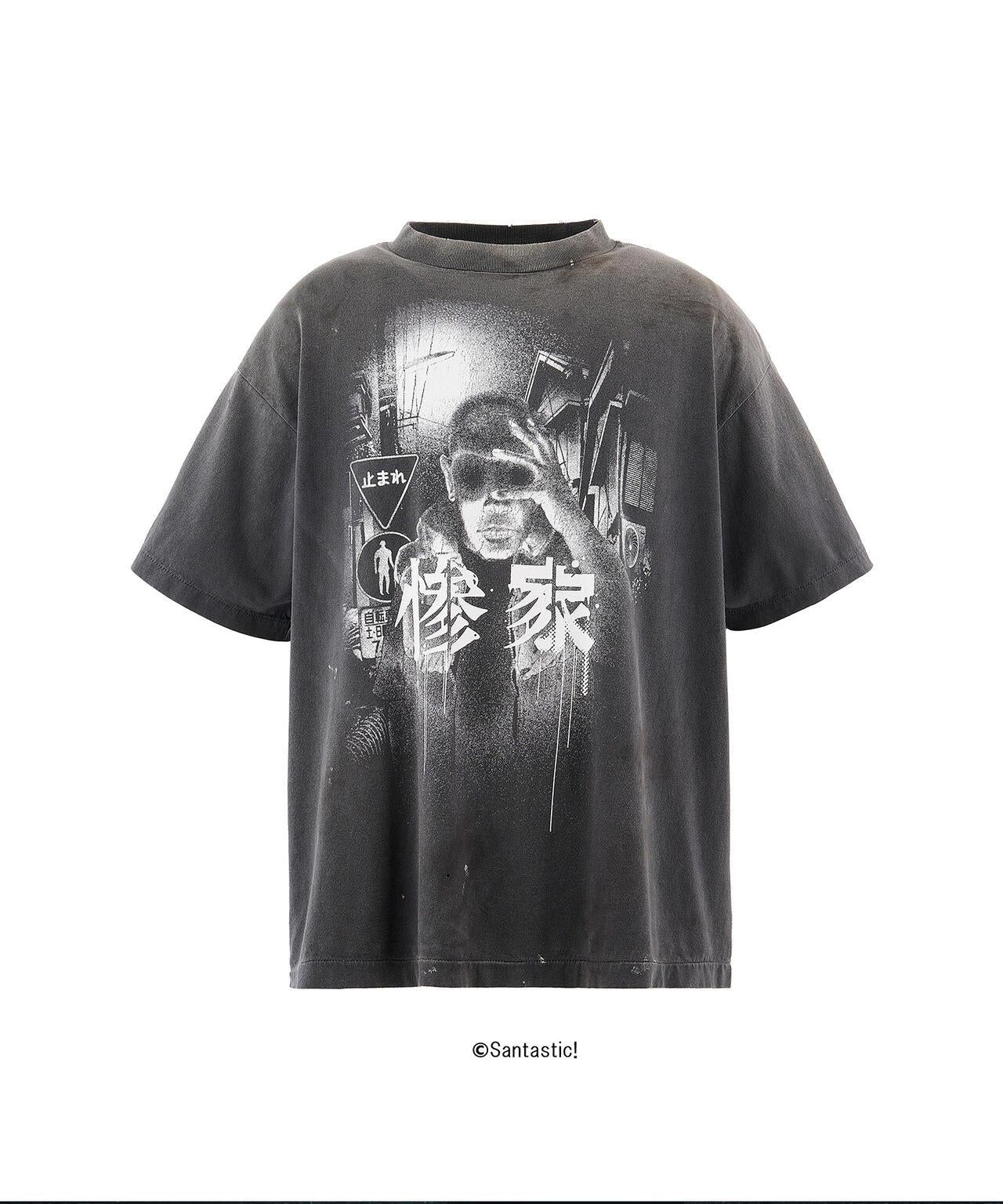 SAINT MICHAEL/GS_SS TEE/慘家-zange-/黑色