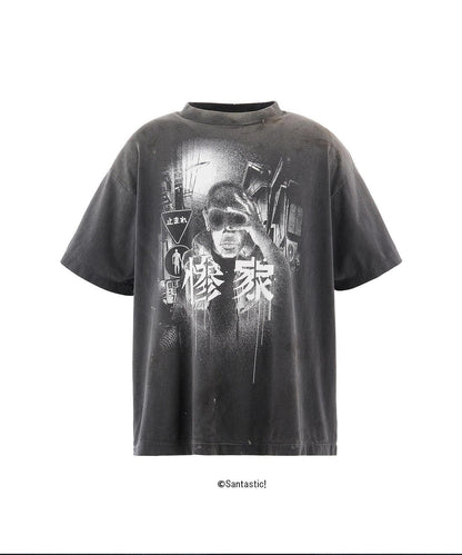 SAINT MICHAEL/GS_SS TEE/慘家-zange-/黑色