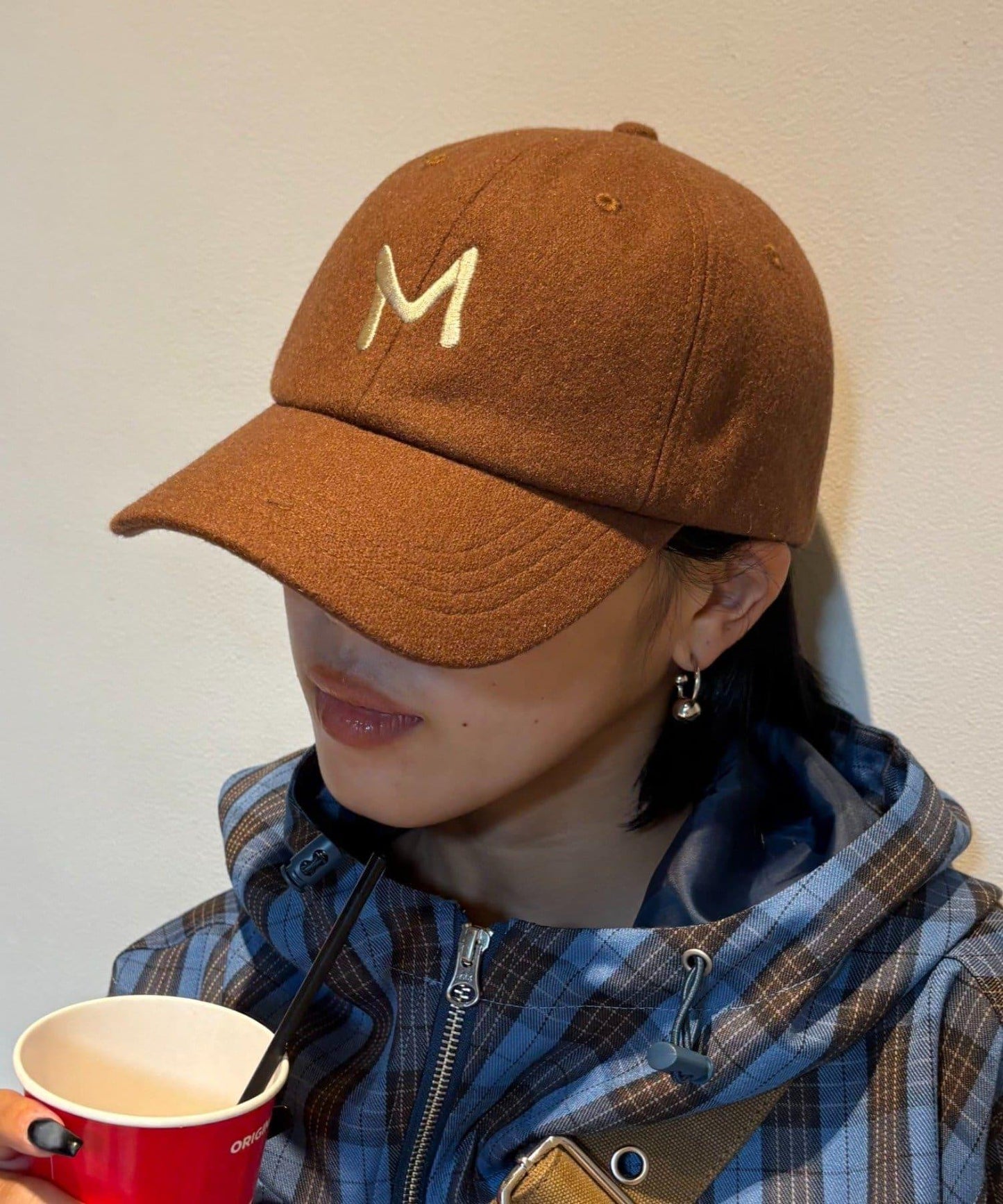 【UNISEX】毛呢棒球帽