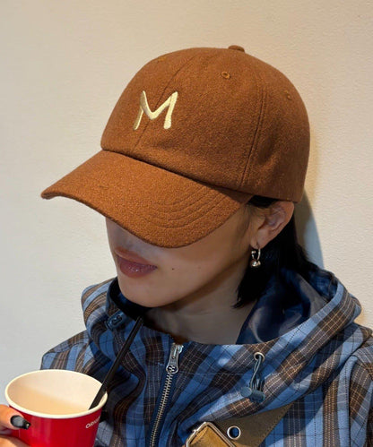 【UNISEX】毛呢棒球帽