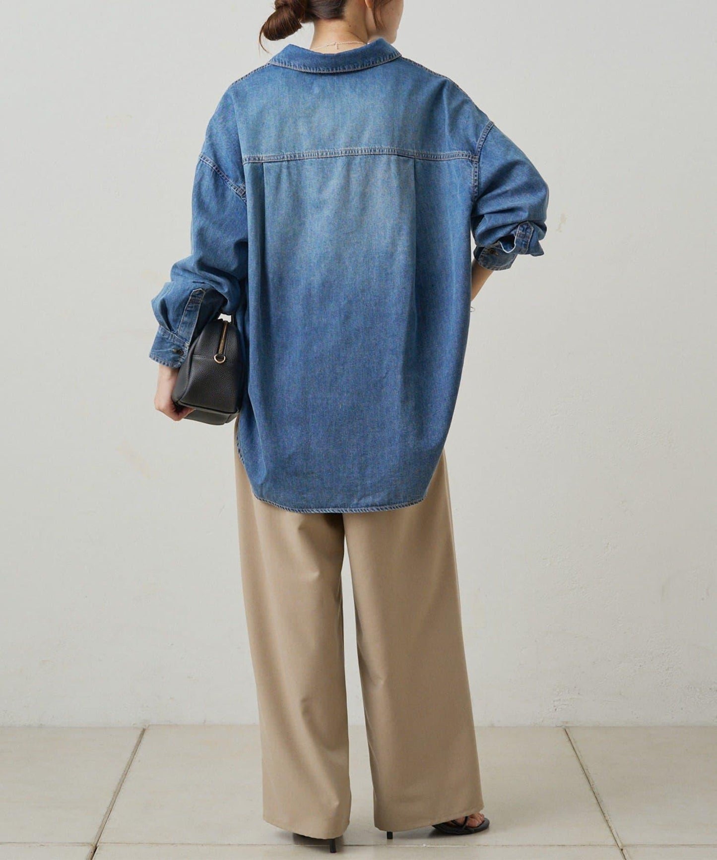 雙口袋牛仔襯衫