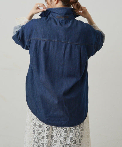 雙口袋牛仔襯衫