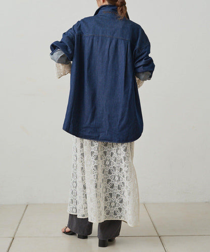 雙口袋牛仔襯衫