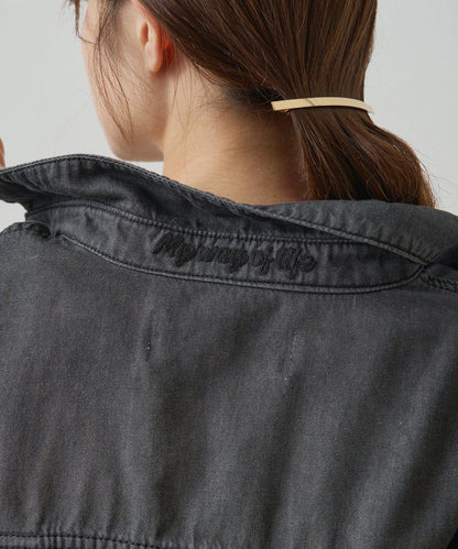 雙口袋牛仔襯衫