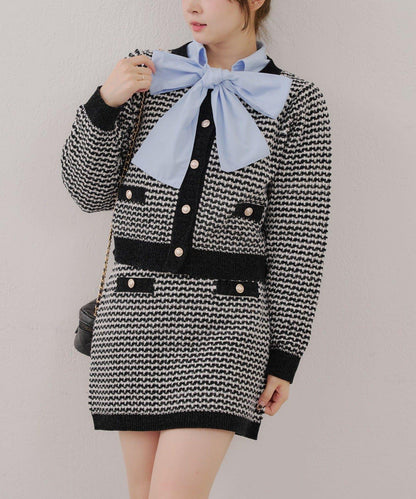 【RMAF】金屬絲亮片粗花呢套裝